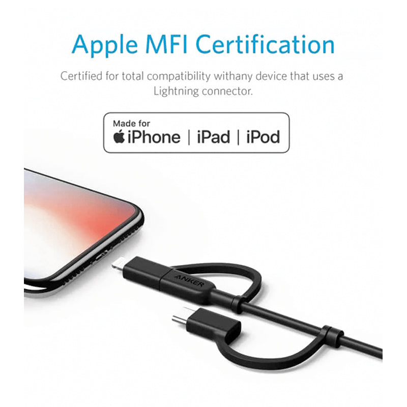 Anker PowerLine II 3-in-1 Cable - A8436H12 Anker PowerLine II 3-in-1 Cable - A8436H12